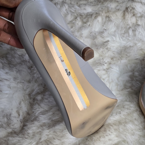 Elegant Sam Edelman Gray Women's Pumps - Picture 7 of 9